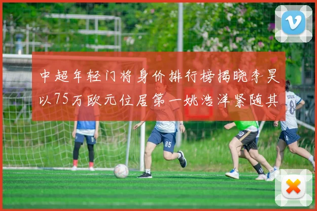 中超年轻门将身价排行榜揭晓李昊以75万欧元位居第一姚浩洋紧随其后